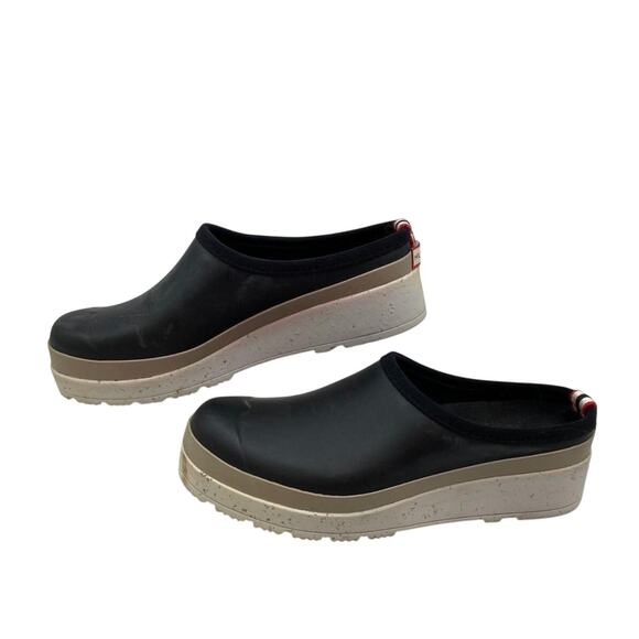 Hunter Black Rubber Clogs EU 39 Coastal Classic - Picture 1 of 6